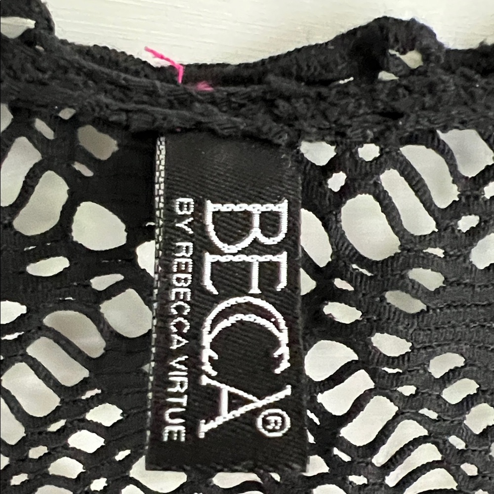 BECCA Black Crochet Swim Coverup - Picture 4 of 4
